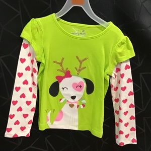 NWT Girls Jumping Beans long sleeve Tshirt